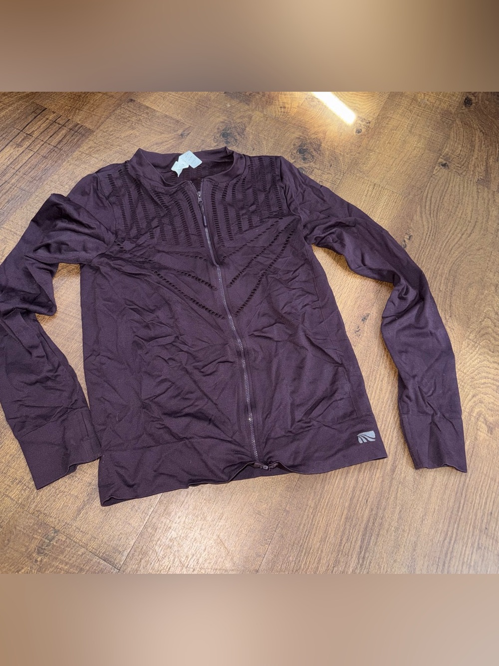 Marika Deep Burgundy Zip-Front Lightweight Jacket